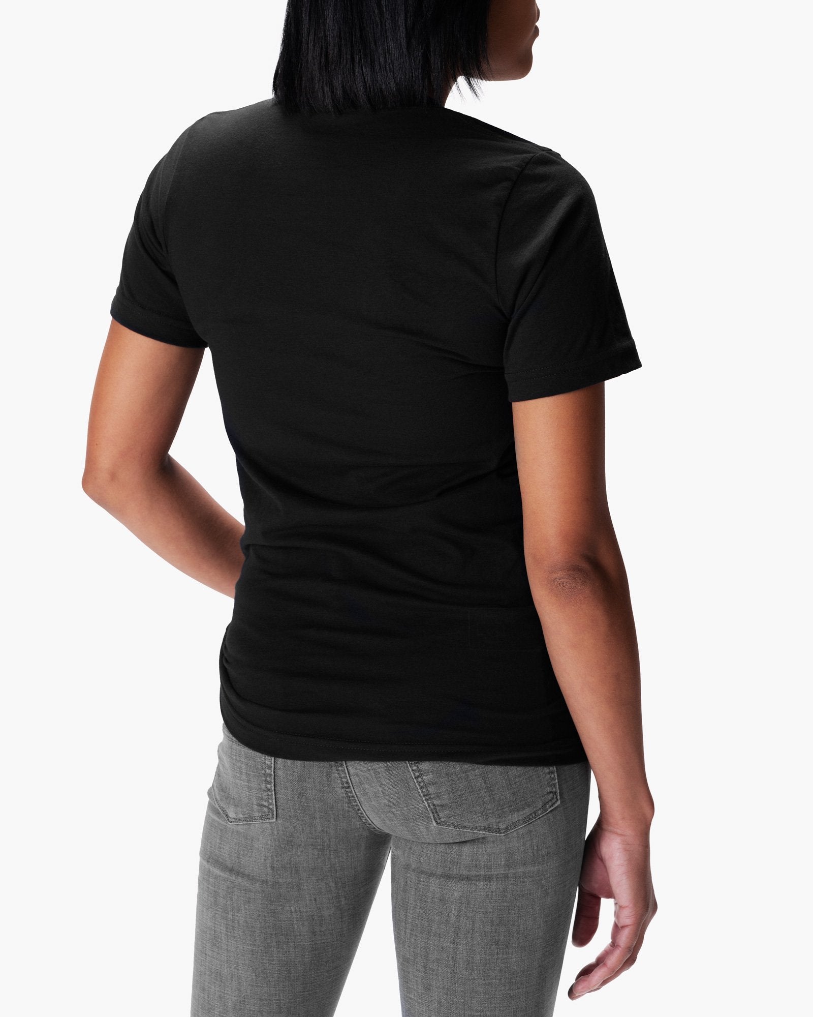Black Stacked Logo Tee
